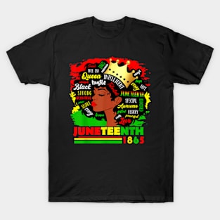 Juneteenth 1865 Pride Celebrate Black Women African American T-Shirt